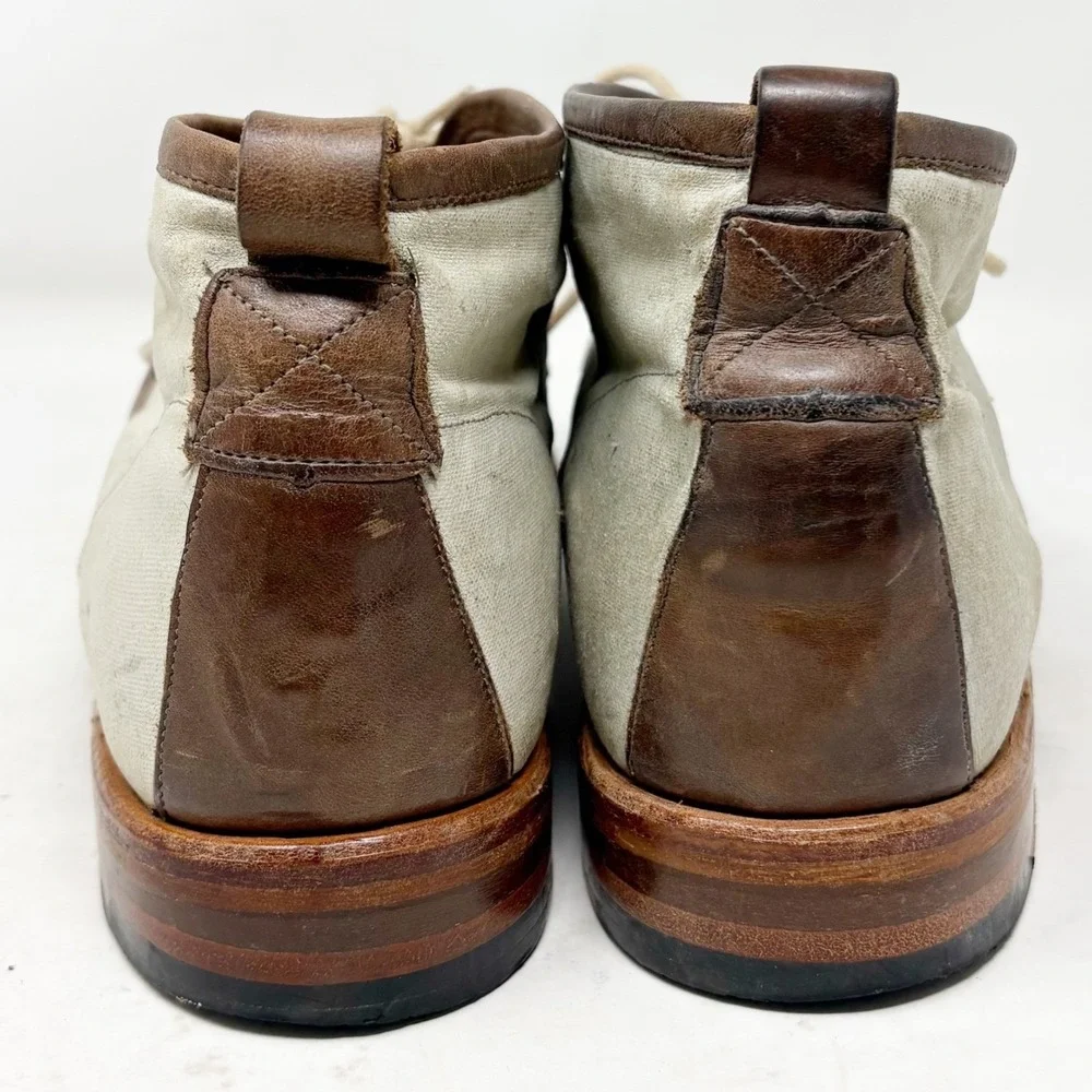 Timberland Boot Co Canvas Leather Chukka Boots Blake Winter Lug Sole Size 11